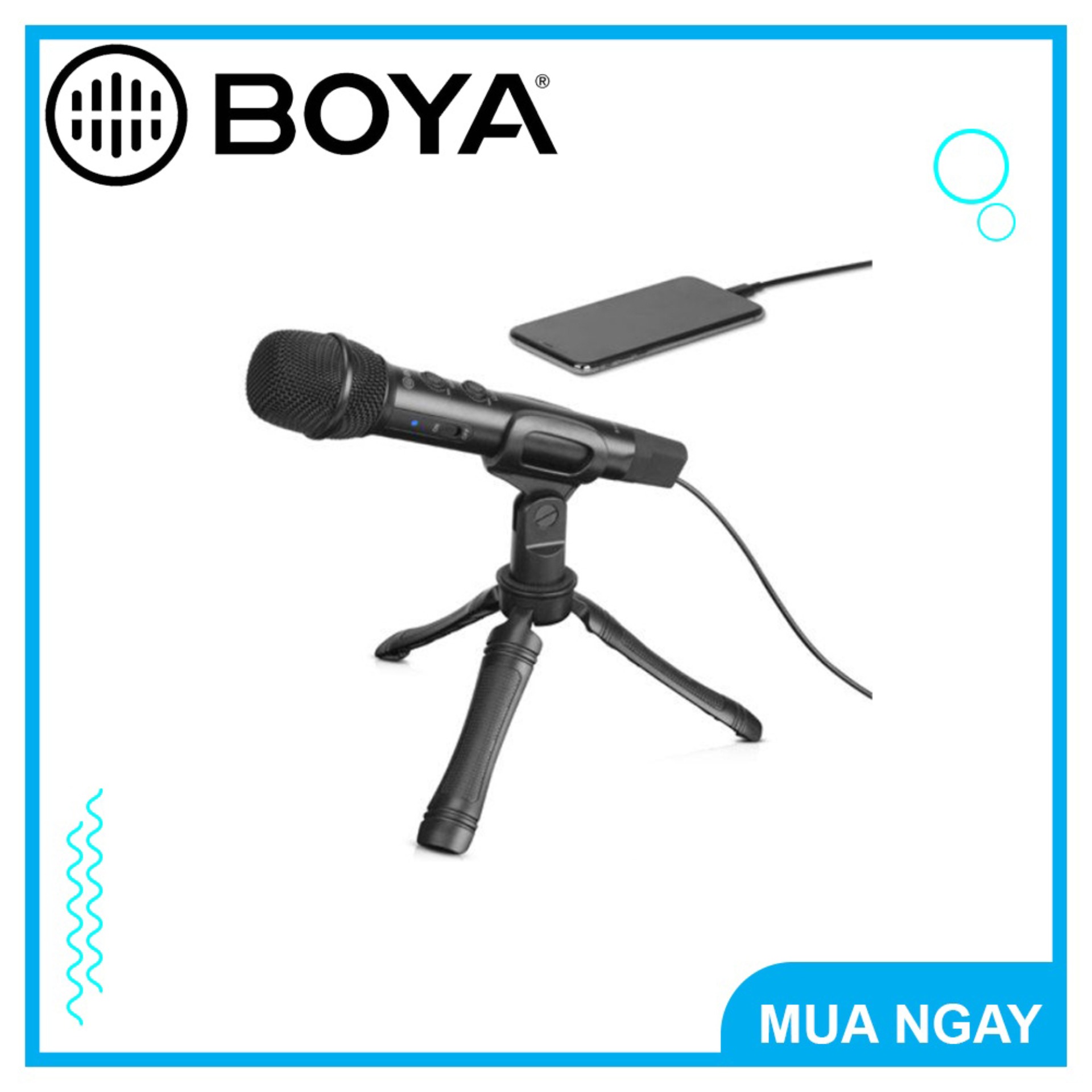 Micro cầm tay BOYA BY-HM2 dành cho các thiết bị di động