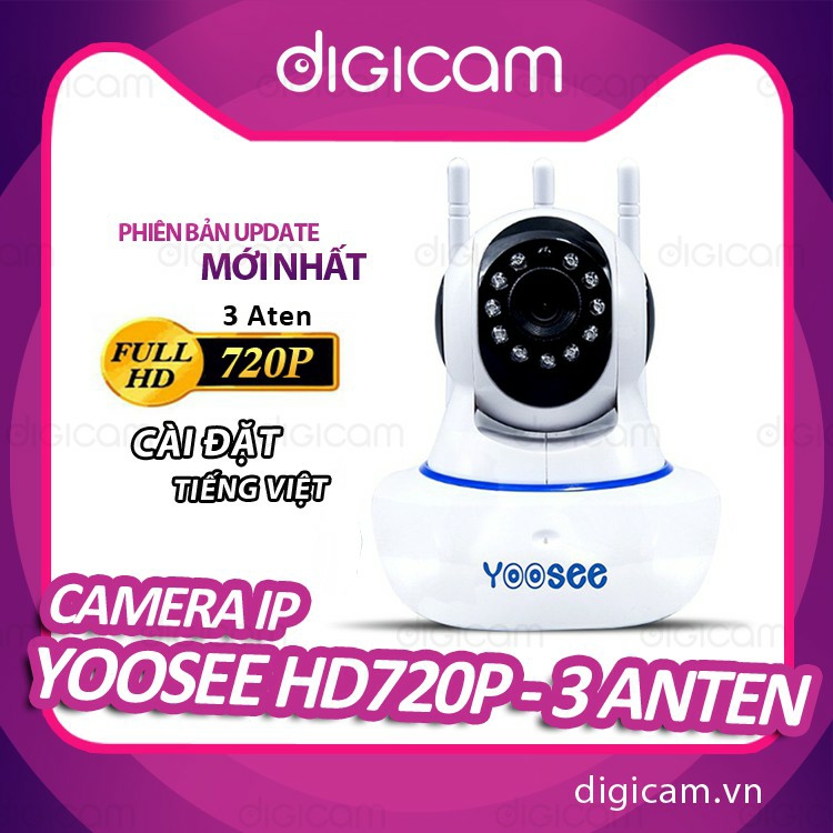 Camera yoosee hd720 - 3 anten siêu nét | cài đặt tiếng việt
