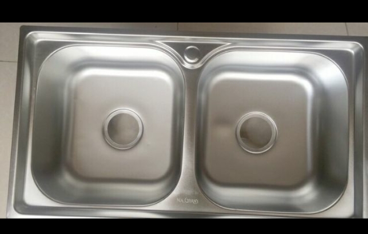 Chậu rửa chén inox 201 - 2 hộc - kích thước 78x43x23