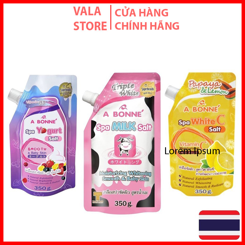 Muối tắm sữa bò tẩy tế bào chết A Bonne Spa Milk Salt Thái Lan 350gr