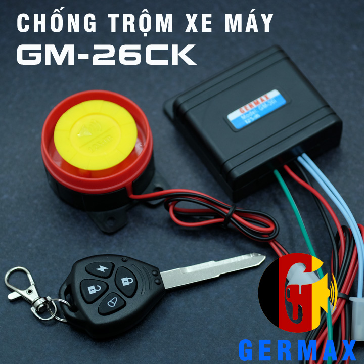 [HCM]Báo trộm xe máy cao cấp tự lắp Germax có chìa GM-26CK