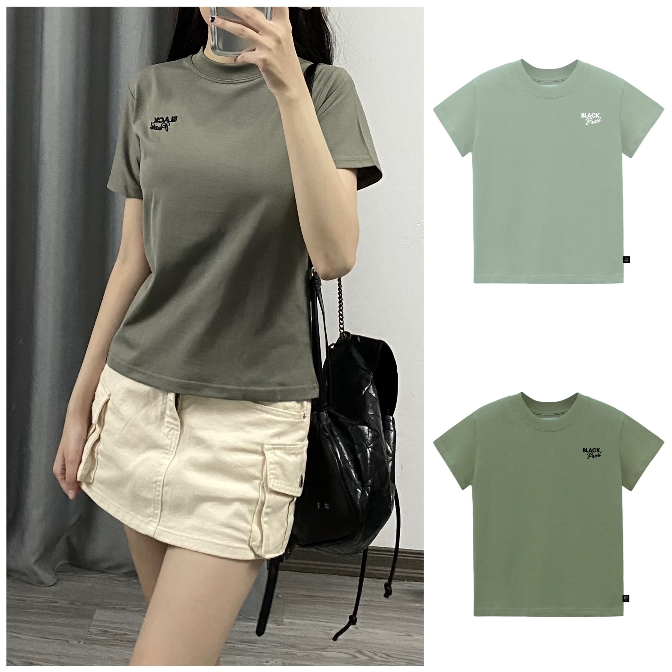 Áo thun form vừa babytee ngực l dun- met5x-sofm