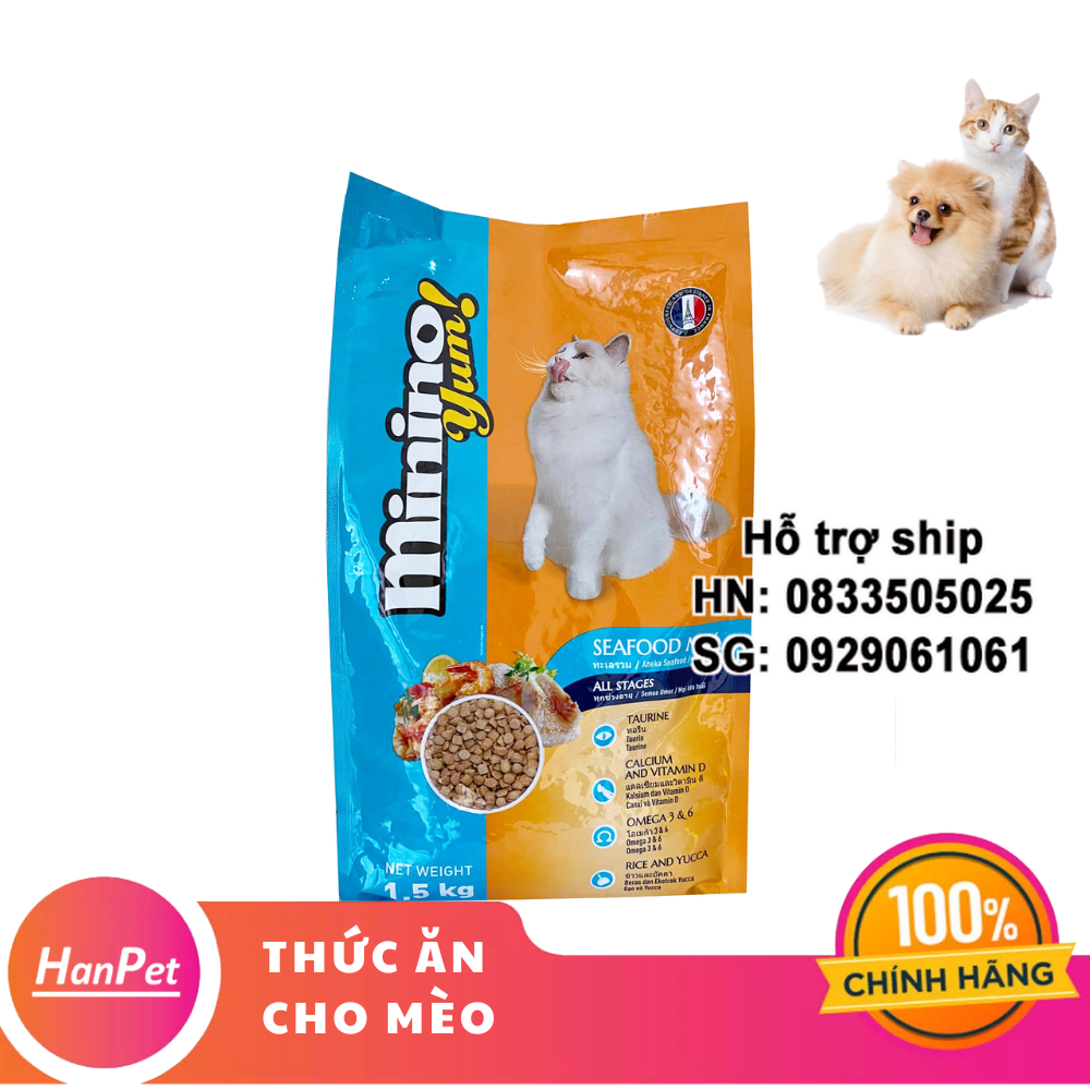 Hanpet - Minino Yum - thức ăn viên cao cấp cho mèo mọi lứa tuổi - thức ă