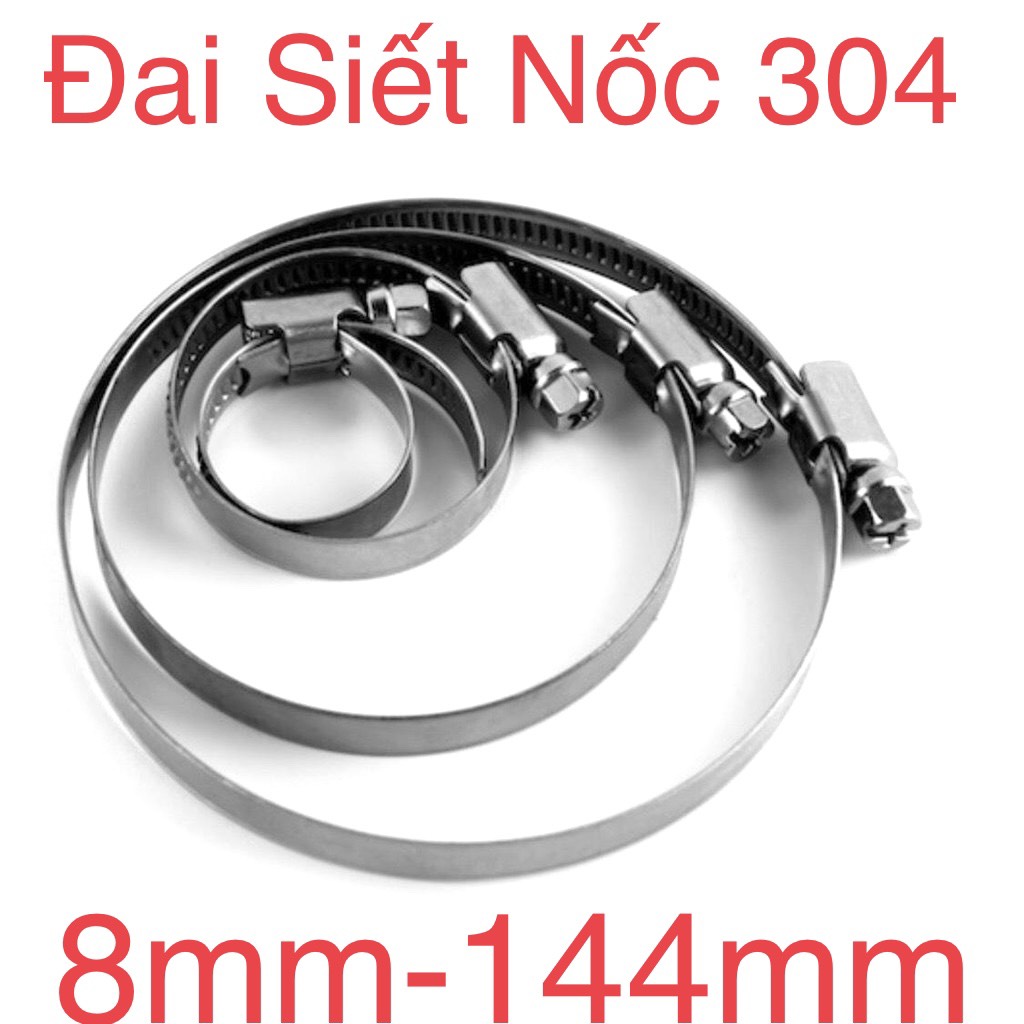 Đai xiết inox- cổ dê- Quai nhê, vòng đai xiết inox 304 từ 8mm đến 114mm
