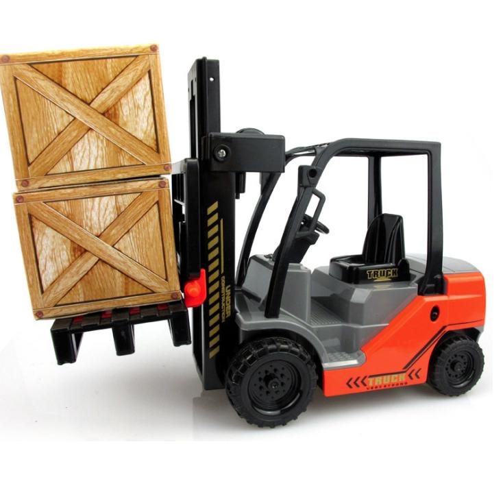 Xe nâng cỡ lớn đồ chơi trẻ em xe đẩy trớn tỉ lệ 1:12 - Mô hình xe có tay xoay nâng thùng hàng