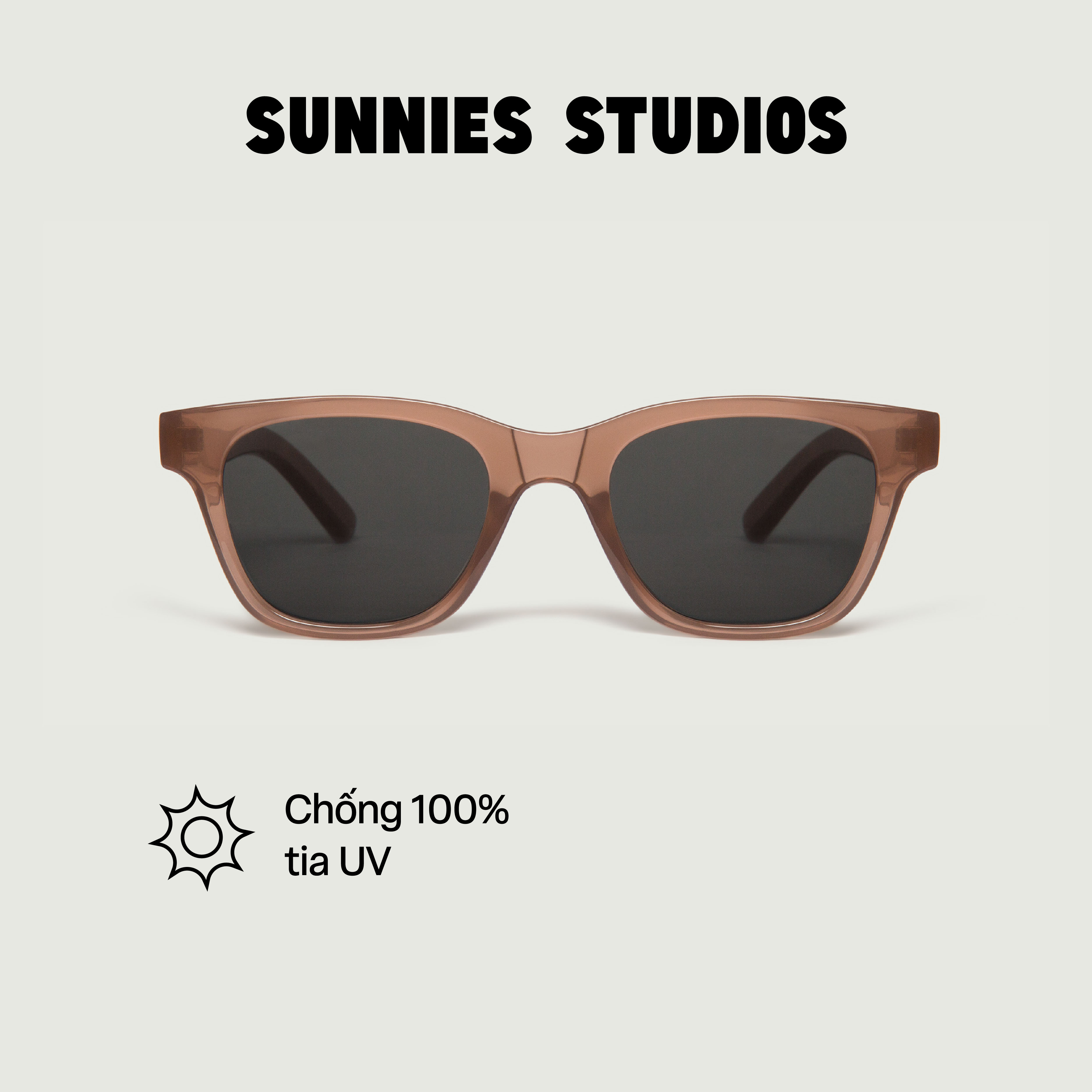 Kính mát Sunnies Studios Gọng Vuông Theo in Sable