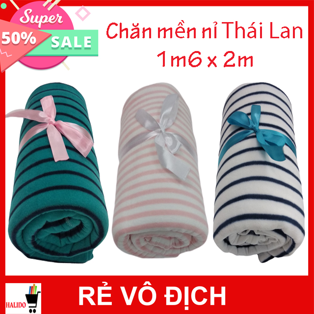 [HCM][MỚI VỀ] 3 MÀU SỌC THỜI TRANG CHĂN MỀN NỈ THÁI LAN - HALIDO - CHẤT VẢI BAO ĐẸP BAO BỀN BAO SÀI