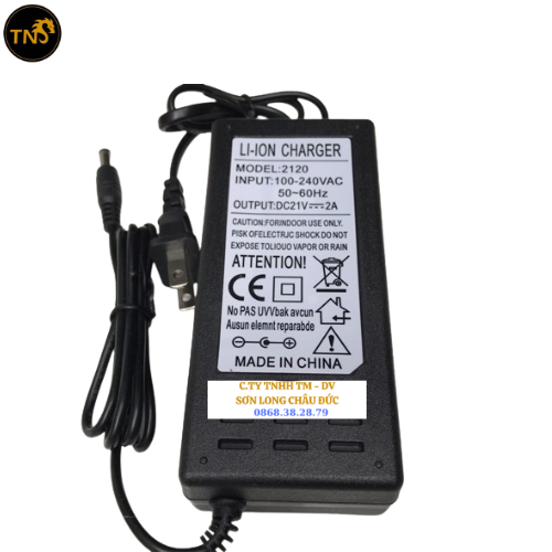 Sạc 5s 21v 2a loại lớn dùng cho pin li-ion 3.7v