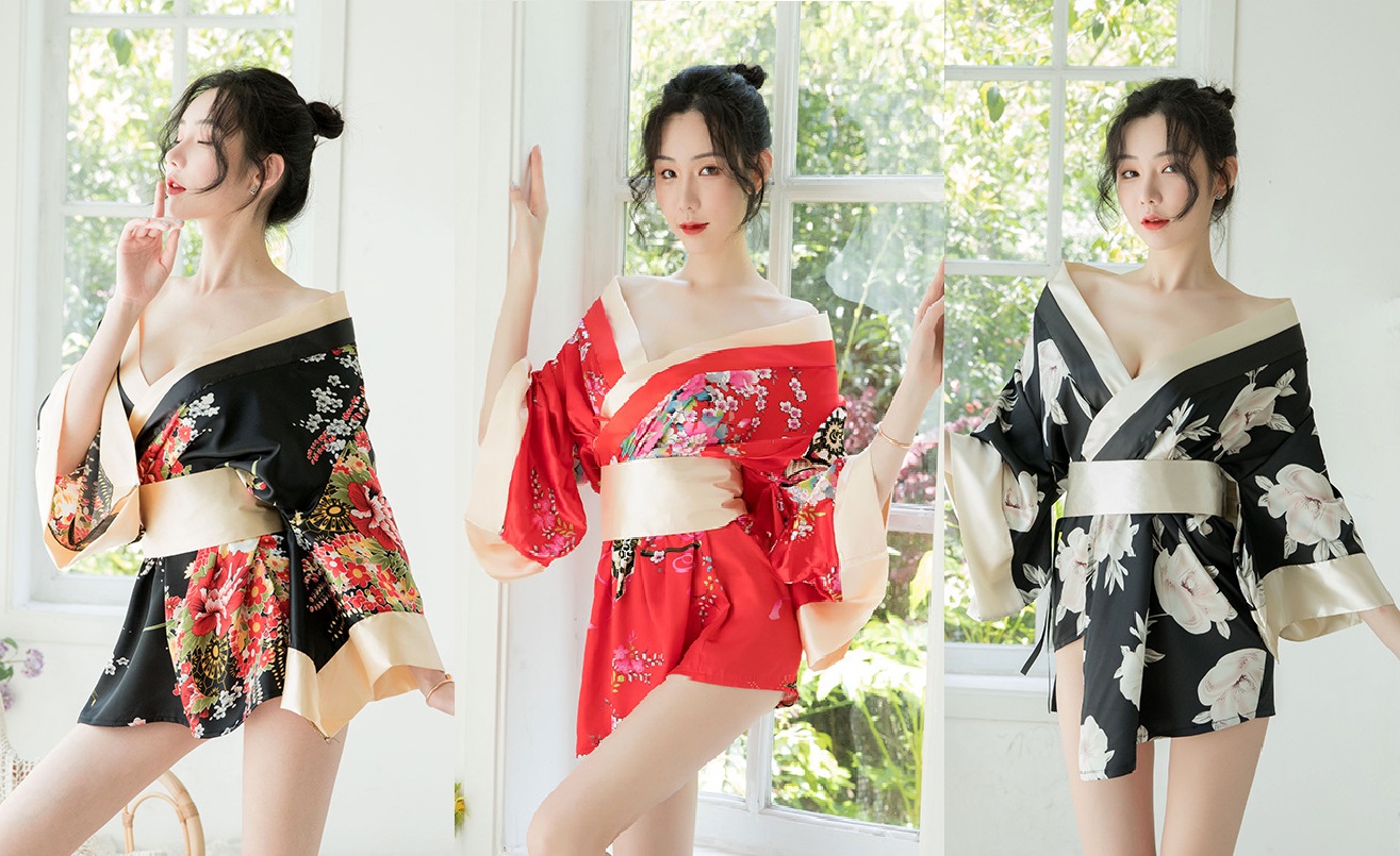 No. A046 18 phong cách nhật bản kimono Bộ đồ ngủ sexy kích thích gợi tình Bodystocking /Body stocking sexy / bodysuit / Cosplay BCS21