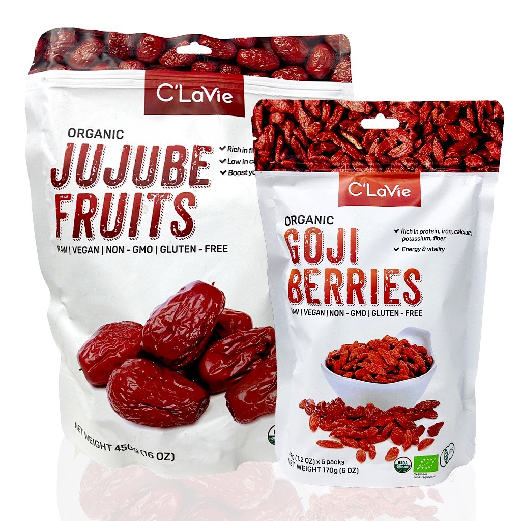 Combo táo đỏ + kỷ tử hữu cơ c'lavie - giftlife