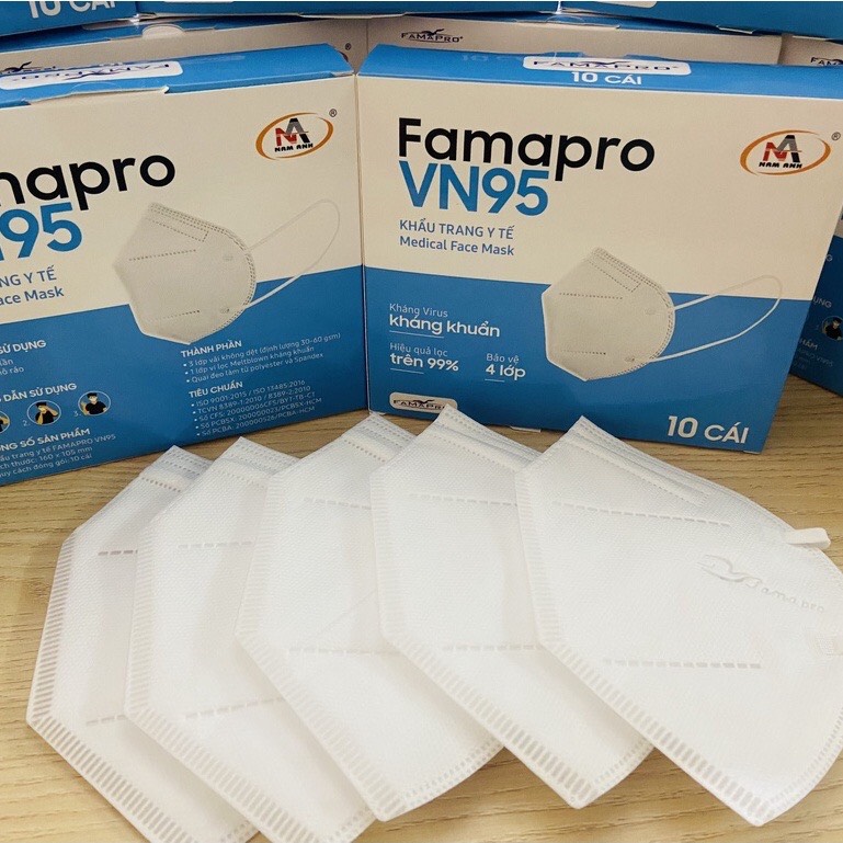 50 cái khẩu trang n95 famapro/khẩu trang vn95 nam anh