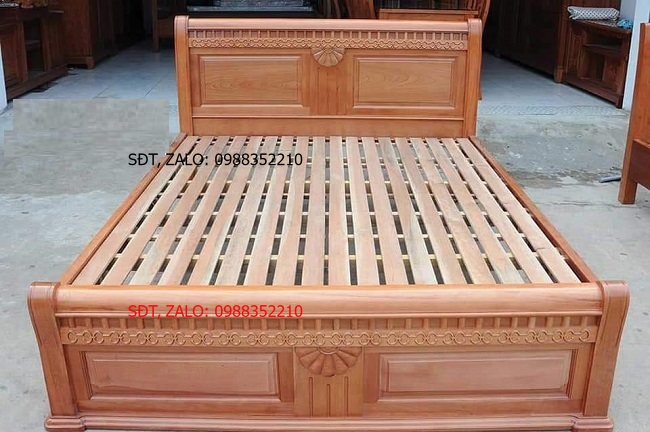 giường ngủ gỗ Xoan Đào tự nhiên