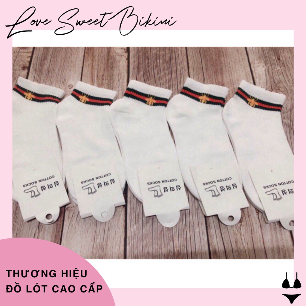Tất con ong Gucci xuất Hàn , chất liệu mềm nhẹ, thoáng mát mang lại cảm giác nhẹ nhàng cho bạn khi mặc, thấm hút mồ hôi