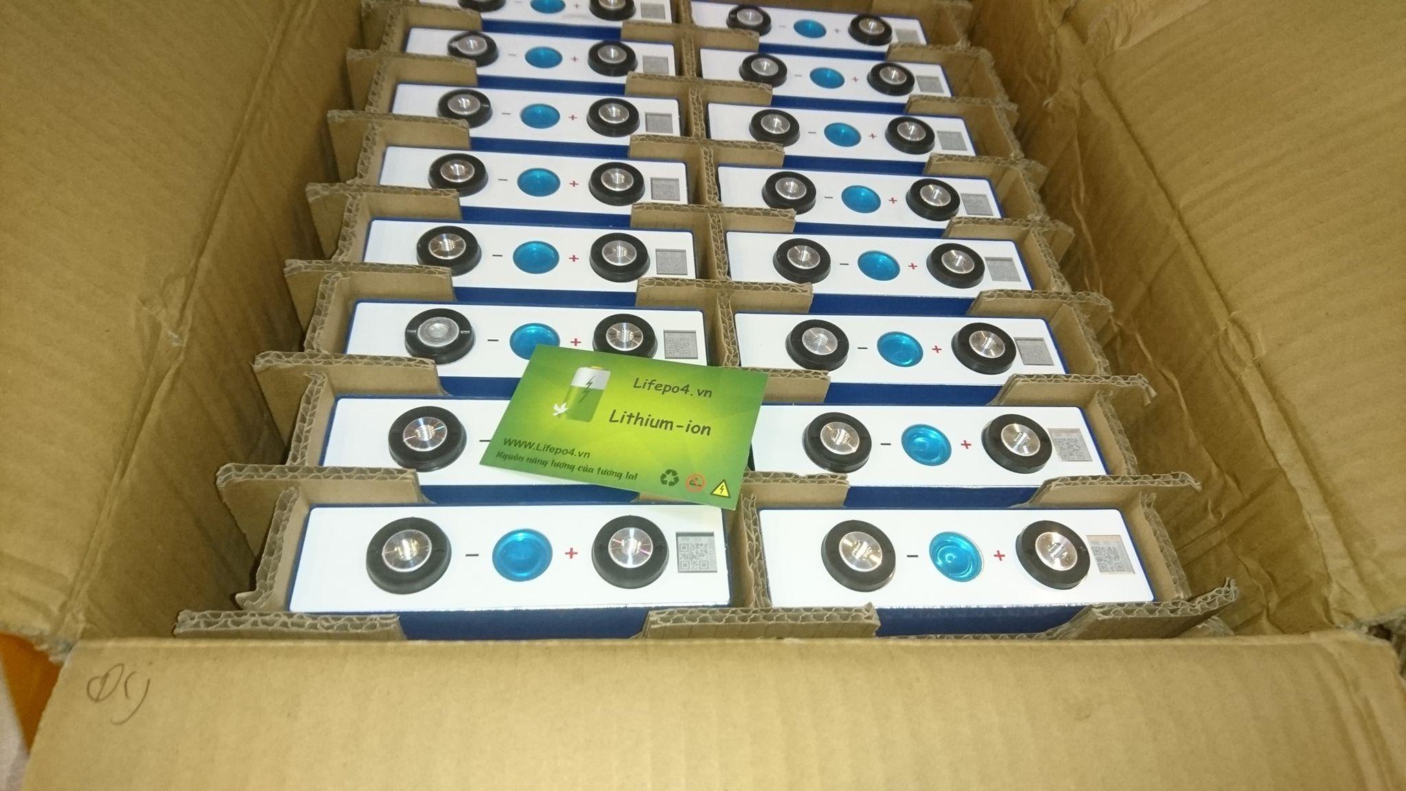 Pin lithium sắt photphat - 3.2v90Ah 3500 Cycle DOD 80%  mới 100%