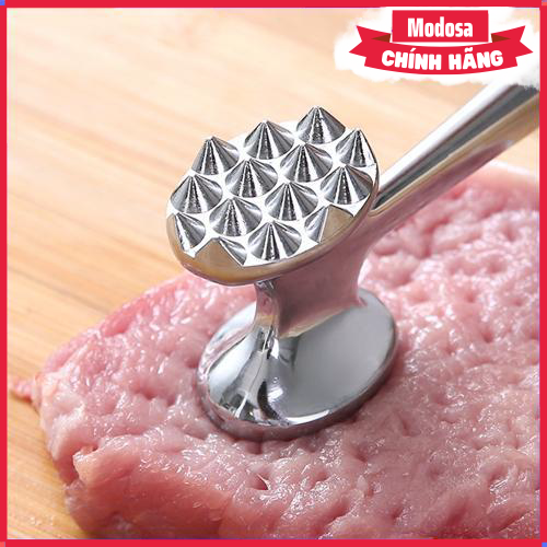 Búa dần làm mềm thịt modosa 2 đầu 22x5cm kiểu dáng đẹp, chất liệu hợp kim nhôm không gỉ bền và an toàn cho sức khỏe - hàng chính hãng