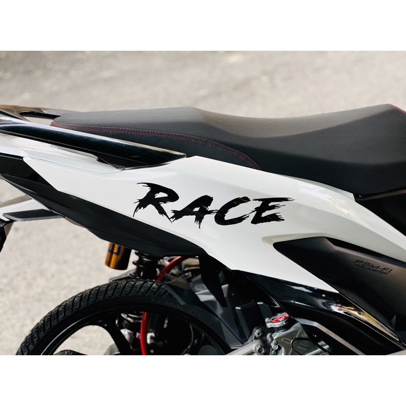 Cặp tem sticker race - decal in trong cao cấp
