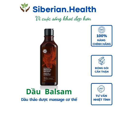 Dầu massage Balsam-Siberian Wellness - 250ml - Dầu thơm Siberian-Pure-Herbs-Collection Extra Rich Massage-Balsam