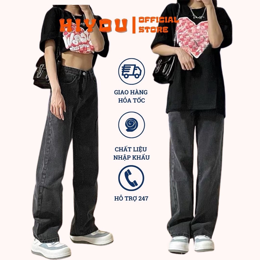 Quần Jeans Nữ - Quần Baggy Bò Ống Đứng Dáng Trơn Lưng Cao Vải Đẹp Thời  Trang Jun Fashion BG01 - MixASale