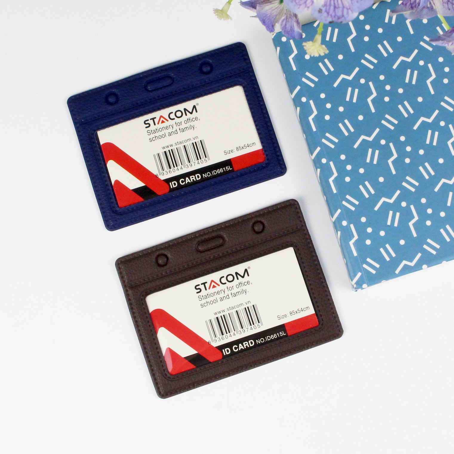 Thẻ đeo bảng tên stacom giả da pu id6615l