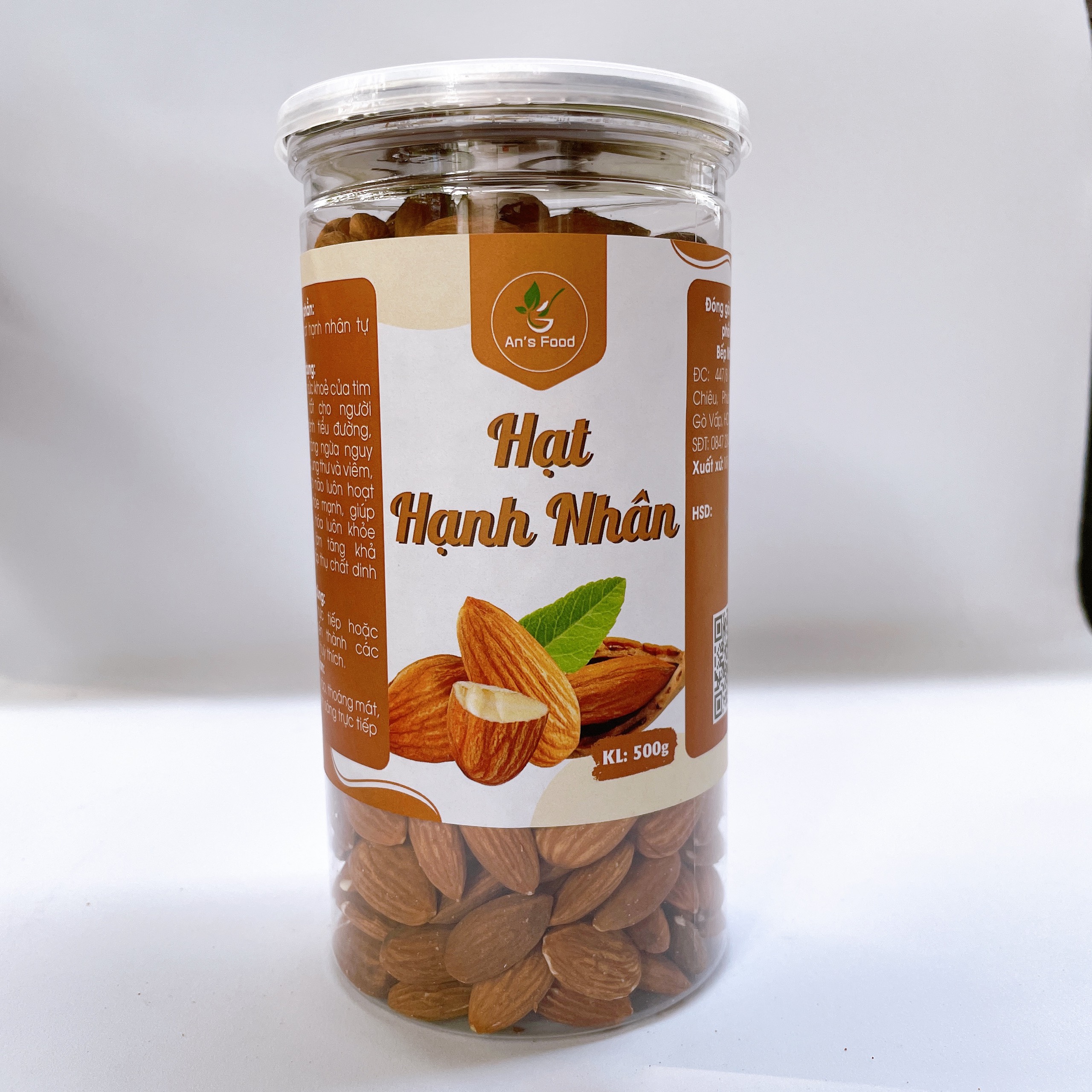 Hạnh nhân sống làm sữa hạt - túi zip 500g