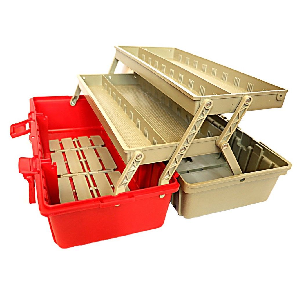 Thùng đựng đồ nghề nhựa 2 tầng, chia nhiều ngăn -Thùng đựng đồ nghề bằng nhựa kích thước 42x20x18cm Buddy B-422