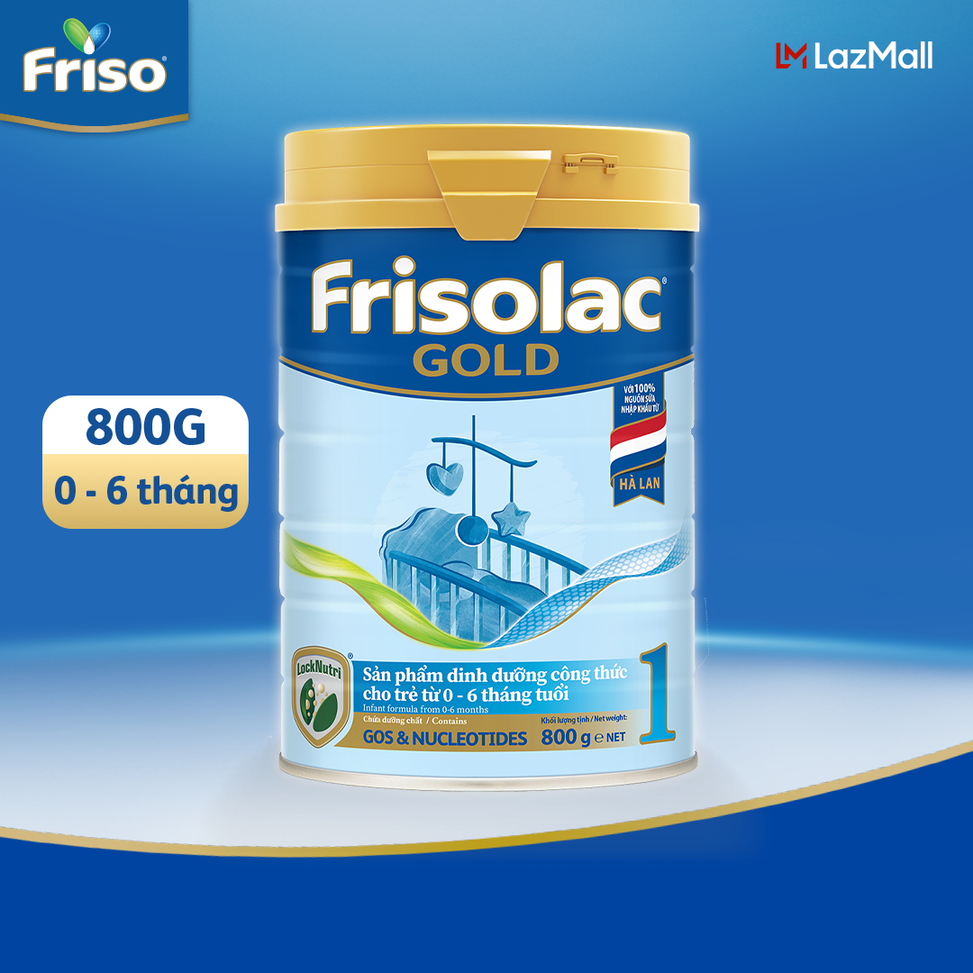 Sữa Bột Frisolac Gold 1 800G (cho trẻ từ 0-6 tháng tuổi)
