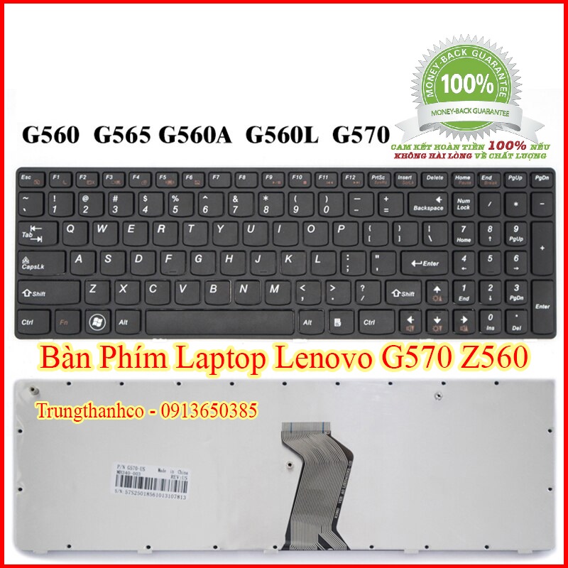 Bàn phím laptop lenovo g570 z560