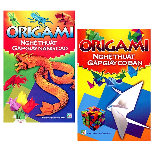 Fahasa - combo sách hay origami nghệ thuật gấp giấy cơ bản + origami nghệ thuật gấp giấy nâng cao