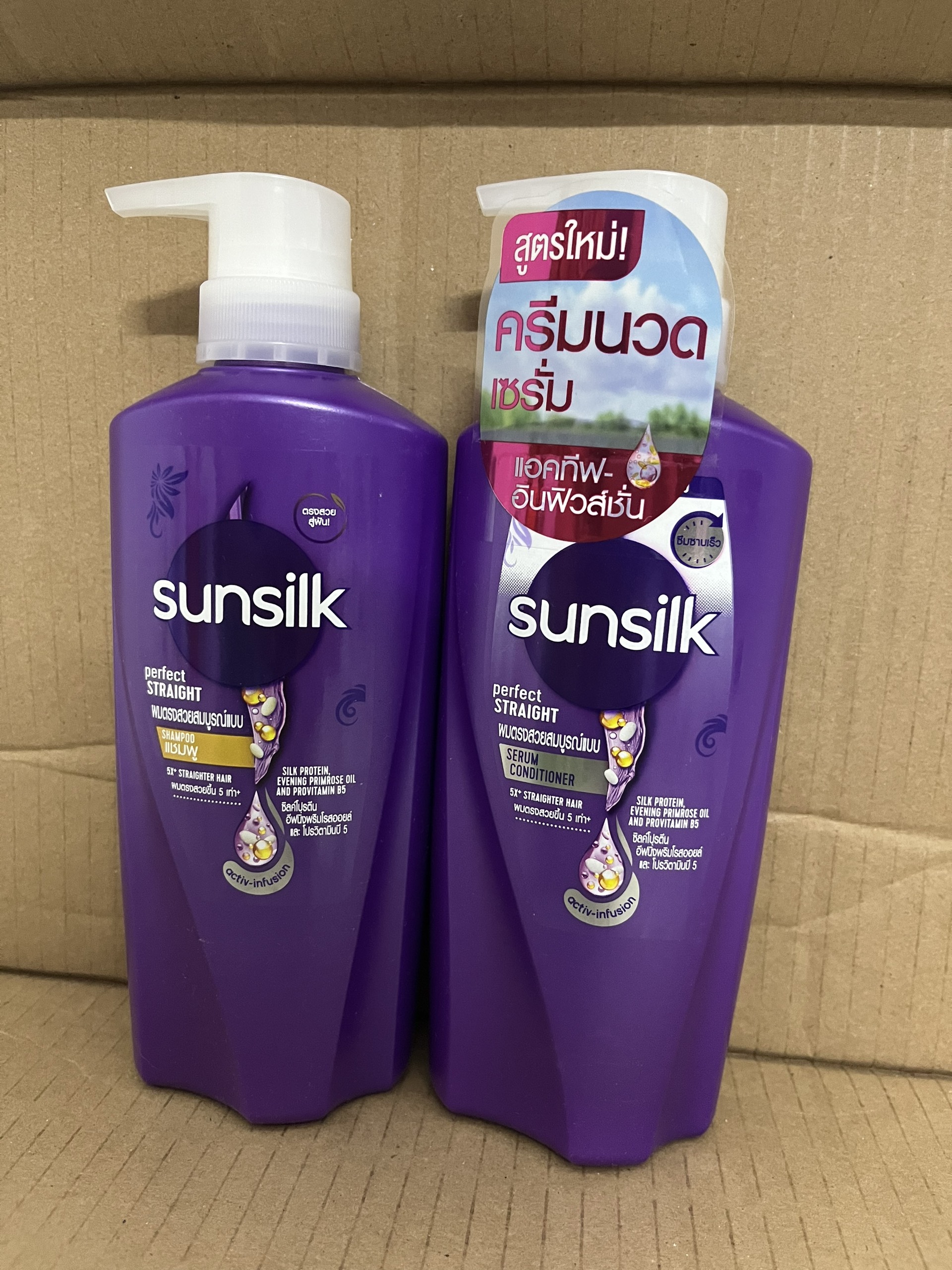 Dầu gội và dầu xã sunsilk chai 425ml - màu tím-hàng thái lan