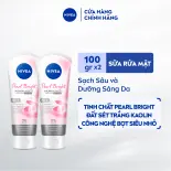 Bộ 2 Sữa Rửa Mặt Ngọc Trai NIVEA Pearl Bright Đất Sét Giúp Sáng Da (100 g) - 81273x2