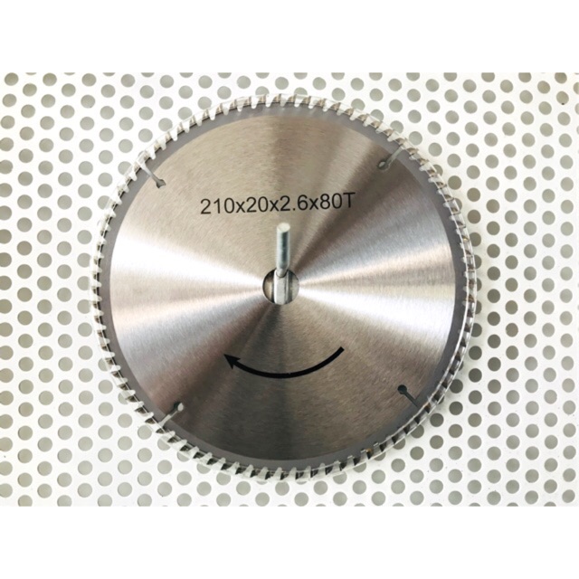 Lưỡi đĩa cắt hợp kim cắt nhôm gỗ 210mm cốt 20 hợp kim cắt NHÔM, GỖ 2,6 80 răng chuyên dụng cho máy cắt nhôm, gỗ,... mini