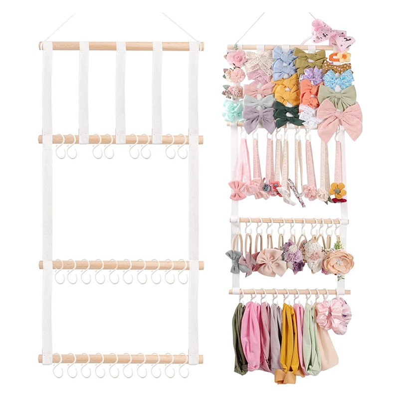 Headband Holder Hair Bows Organizer for Girls, Baby Headbands Hair Accessories Organizer Storage Wall Hanging Decor