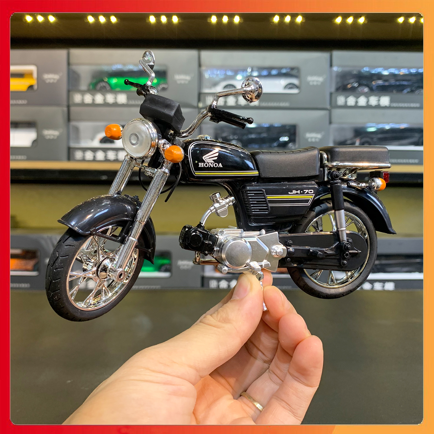 Mô hình xe máy honda jh70 tỉ lệ 1:10 hua yi