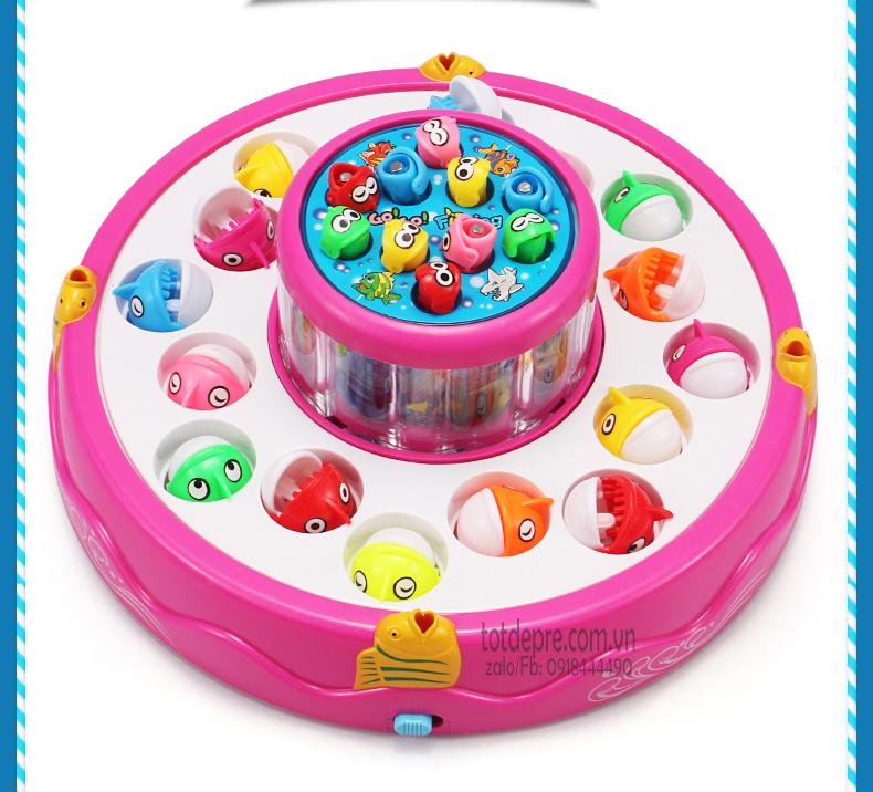 Đồ chơi câu cá 2 tầng quay 360 độ cho trẻ