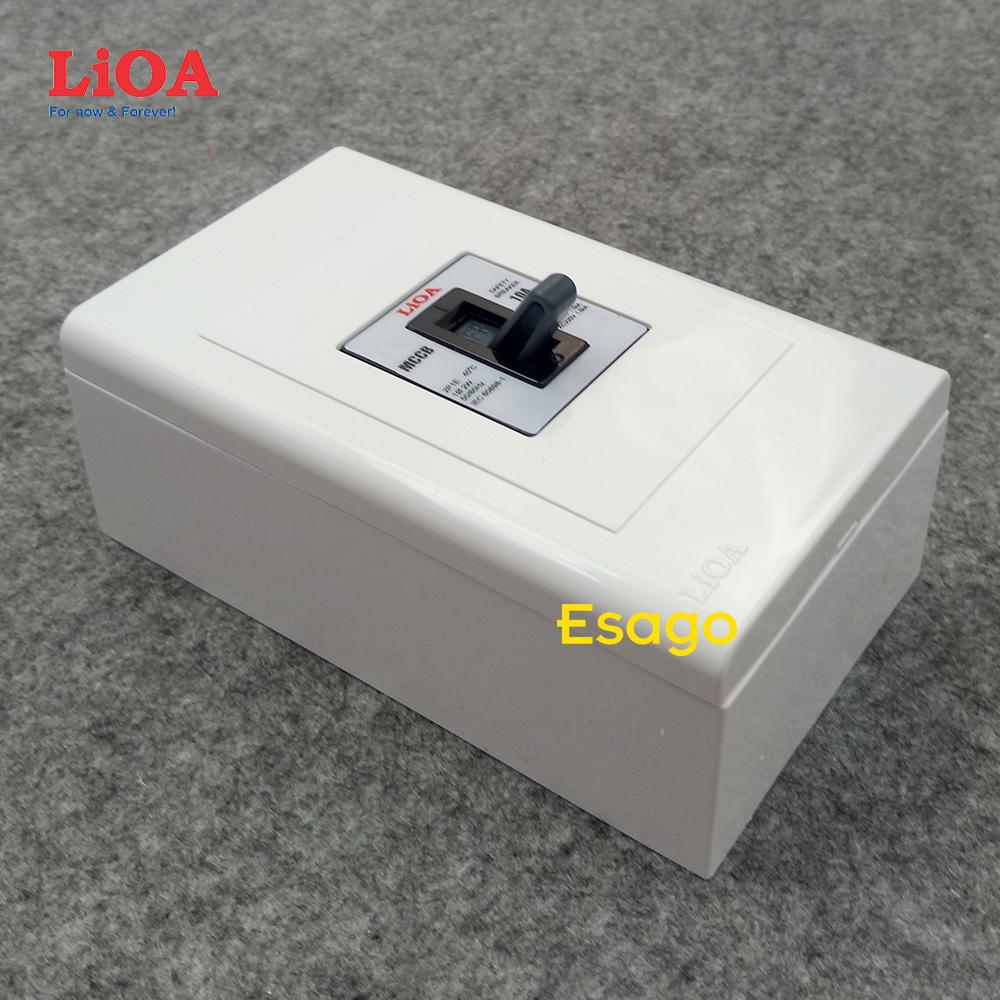 [HCM][10A] Combo cầu dao tự động an toàn (APTOMAT) LiOA 10A loại 2 cực 2 tiếp điểm - Lắp nổi lớn