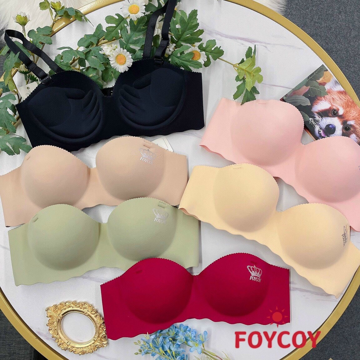Áo ngực cup ngang vương miện nâng bàn tay