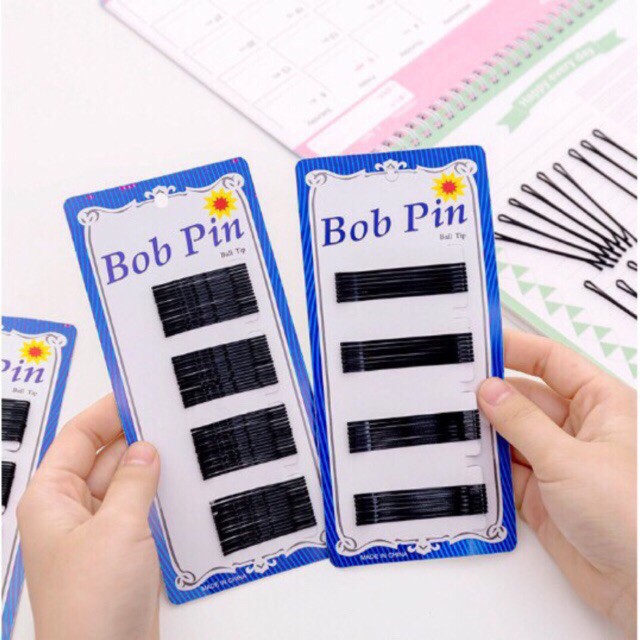 Combo 600 kẹp tăm bob pin - lẻ 1 vỉ 60 kẹp tăm tiện lợi