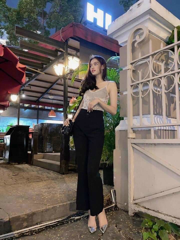 [HÌNH THẬT - HÀNG CAO CẤP] QUẦN SUÔNG ỐNG LOE CẠP CAO 2 KHUY SÀNH ĐIỆU TÔN DÁNG CHO NỮ - CHUYÊN SỈ THỜI TRANG