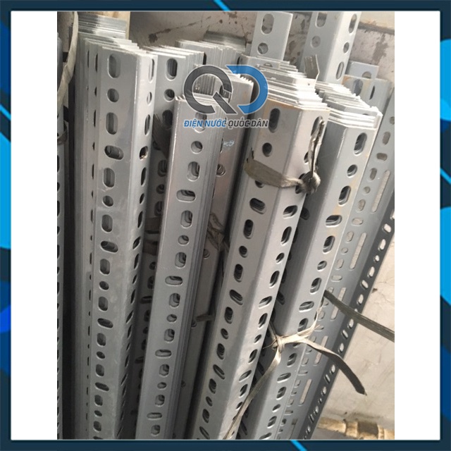 Sắt v lỗ dài 0.5m - v3 v4 v5x3 - thanh sắt v lỗ lắp ghép kệ sắt đa năng