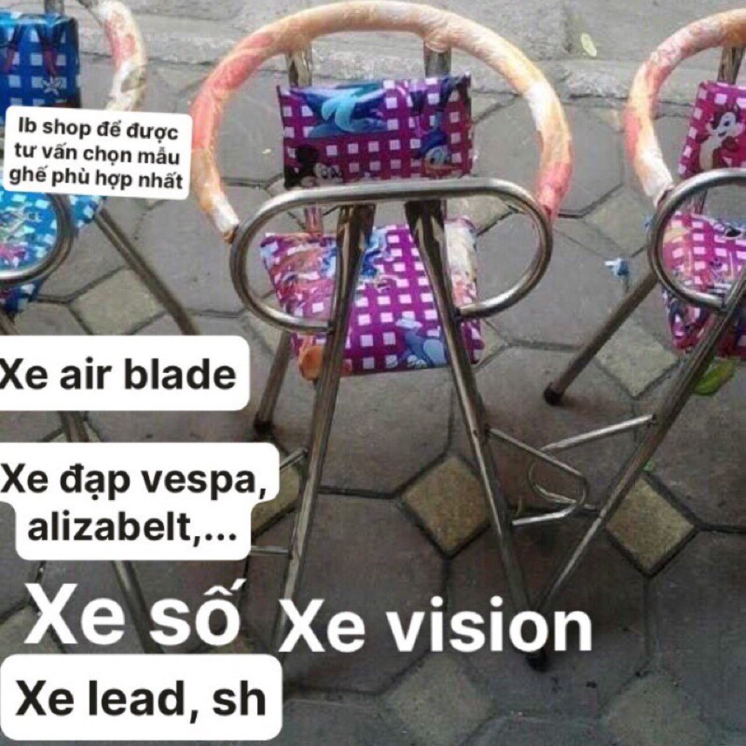 Ghế ngồi xe máy cho bé xe ga xe số , xe đạp inox....bền đẹp rễ lắp đặt
