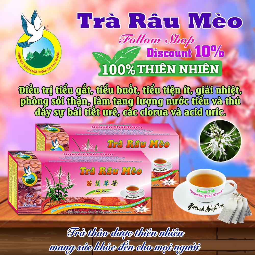 Trà Râu Mèo Thông Tiểu Trừ Sỏi Thận (Hộp 50 Túi Lọc X 2g) - Nguyên Thái Trang – Thảo Dược Thiên Nhiên - Tốt Cho Sức Khỏe
