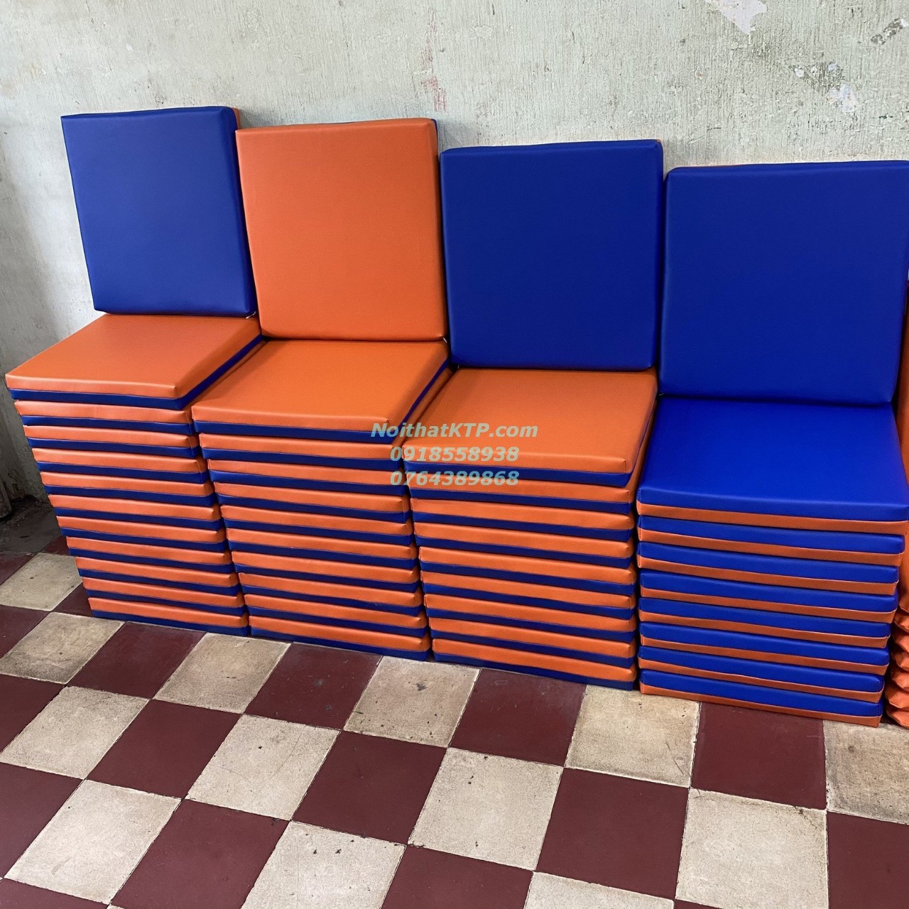 KTP - Nệm lót ngồi size 40x40x5cm(1tấm)(nhiều màu) chất SIMILI chống thấm 4