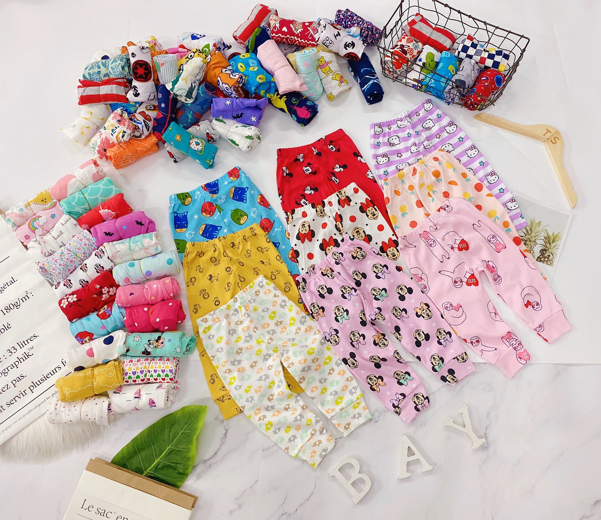 sét 10 quần dài  bozip dài cho bé