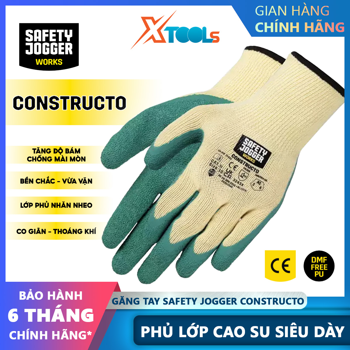 Găng tay bảo hộ đa năng Jogger Constructor bao tay siêu bám chống hao mòn chống cắt chống rách chống đâm xuyên bao tay bảo hộ lao động