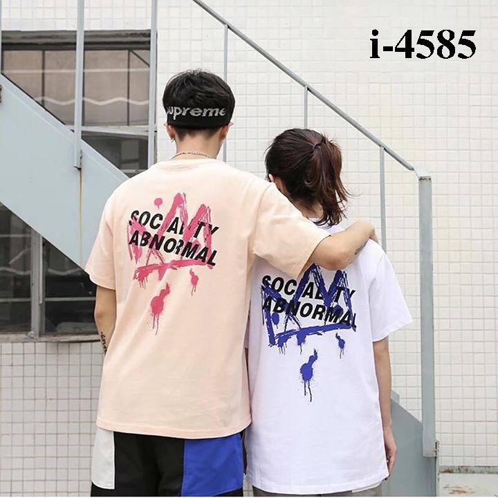 Combo 2 áo thun unisex cặp nam nữ hot trend thu đông big size <100kg vải dày mịn cao cấp - uc07