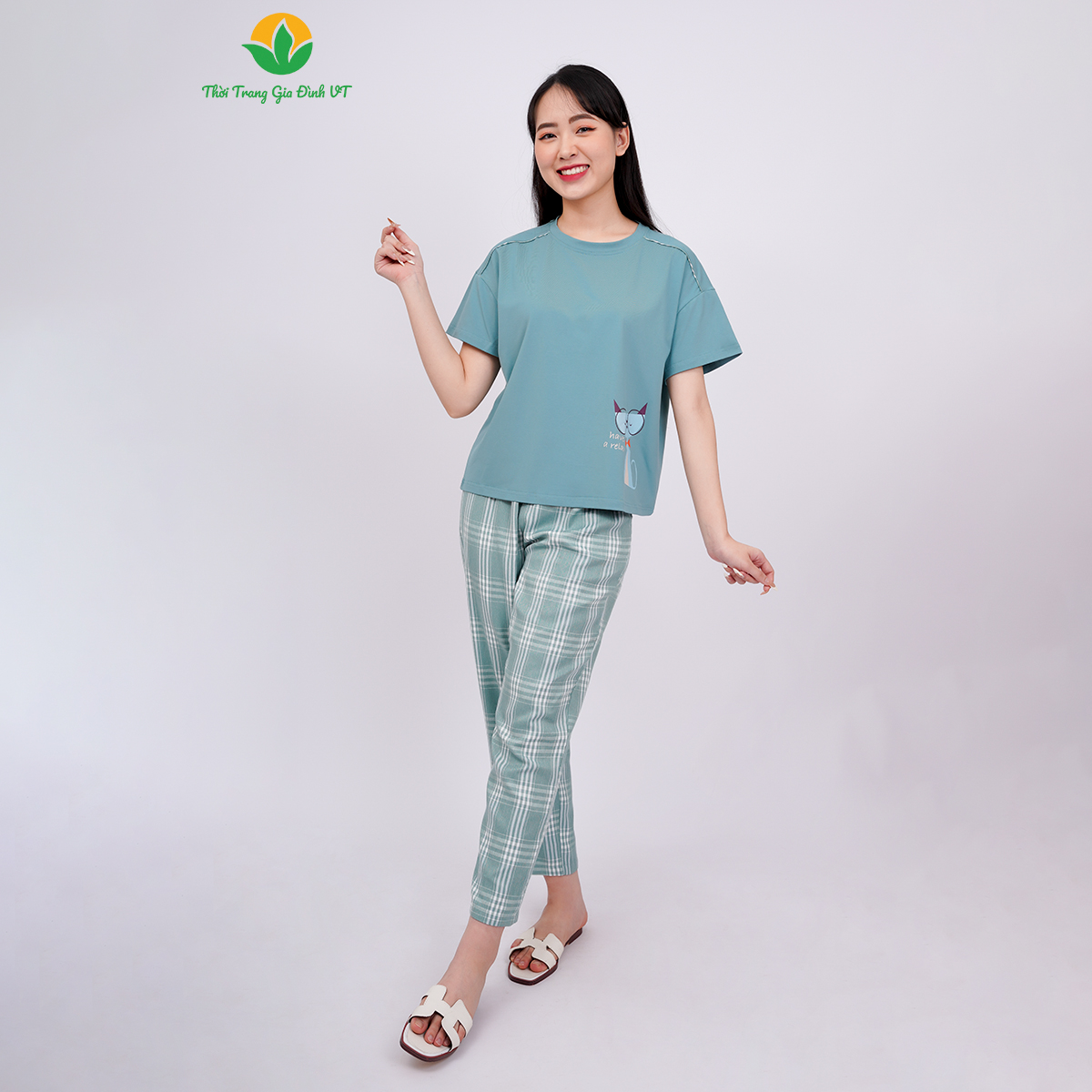 Bộ đồ nữ thời trang Việt Thắng, quần dài