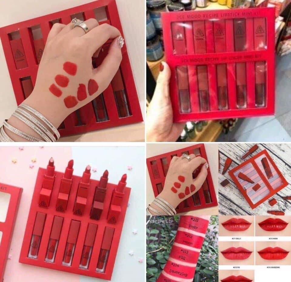Combo 10 cây son tone đỏ