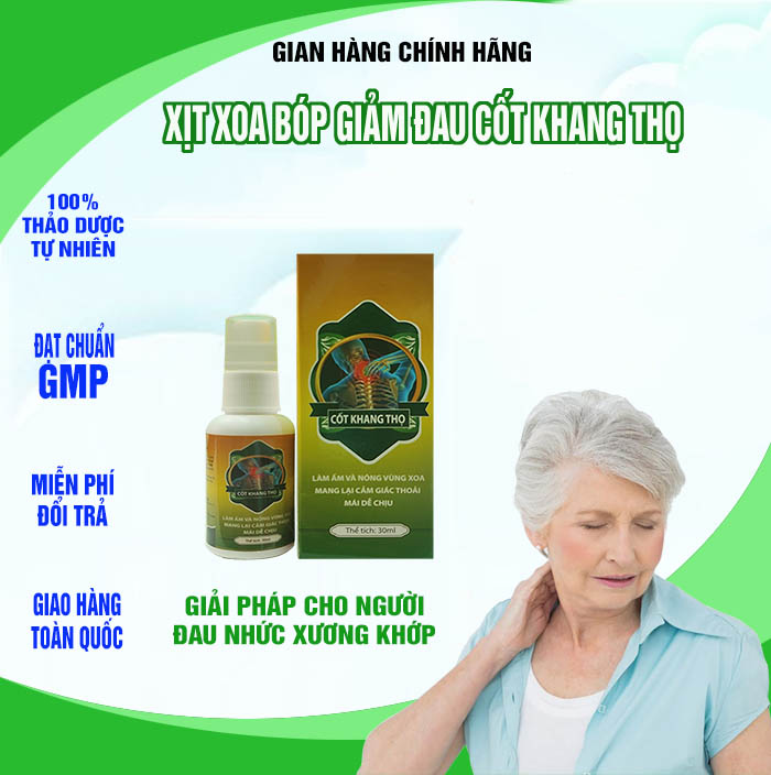 Cốt khang thọ - xịt giảm đau mỏi vai gáy, đau xương