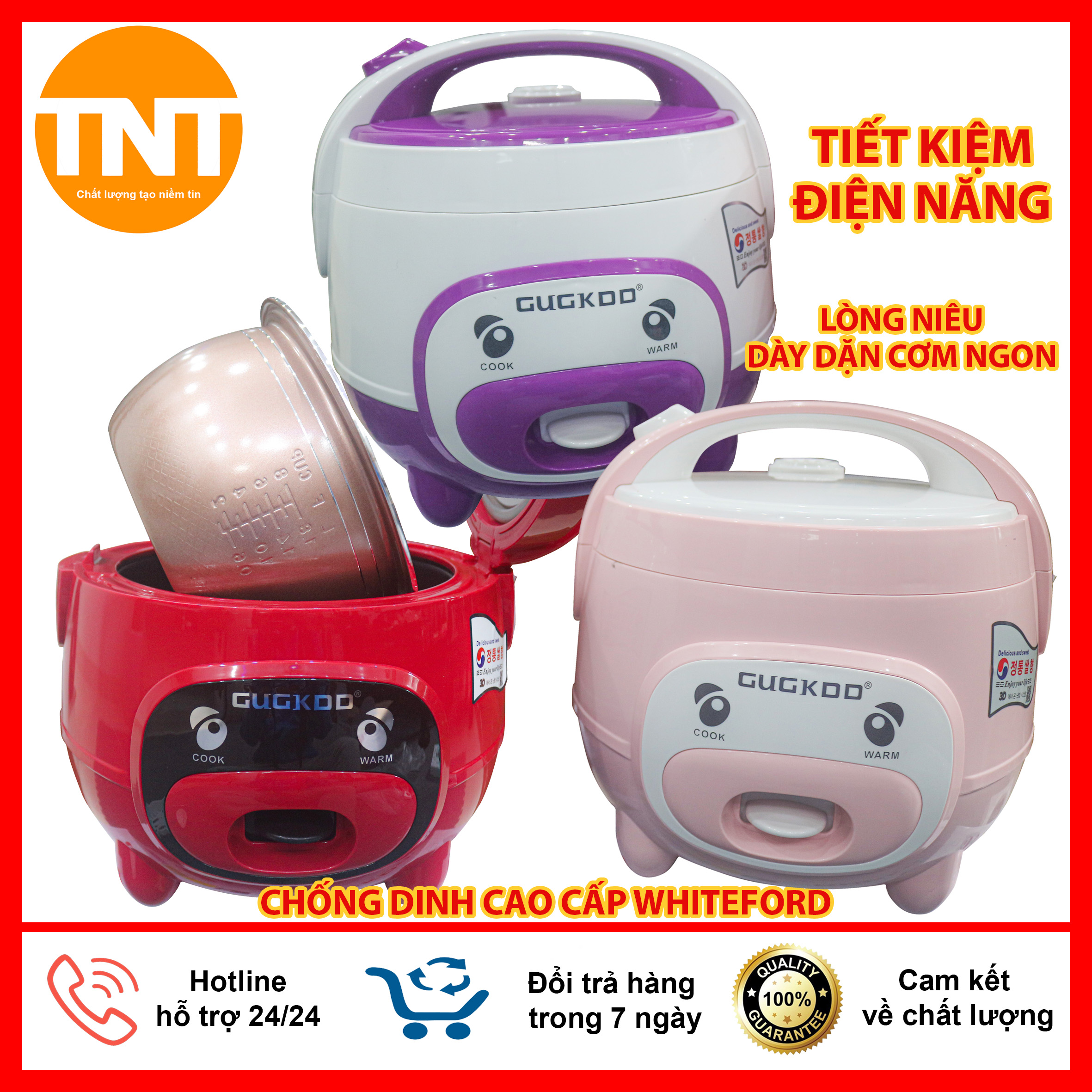 Nồi cơm điện cuckoo gk 182 dung tích 1.8 lít - tặng kèm giá hấp, bảo hành 12 tháng