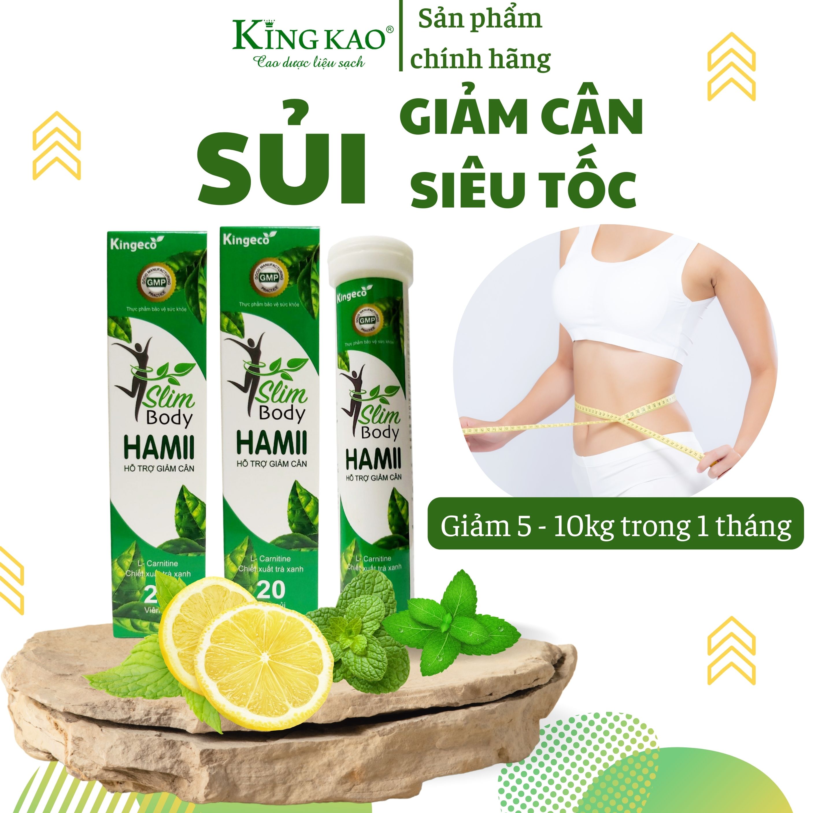 Viên sủi giảm cân slim body hamii giảm cân cấp tốc tan mỡ bụng giảm mỡ đùi giảm mỡ bắp tay giảm cân sau sinh